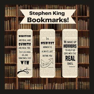 * Stephen King Bookmark Set, Stephen King Quotes, Bookmarks